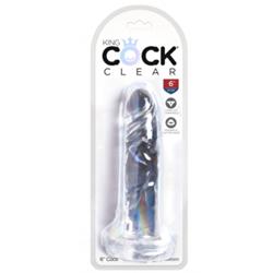 King Cock Clear 6" Cock