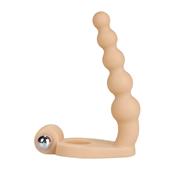 Anal Stimulator The Ultra Soft Bead 6.5" with Vibration Flesh