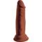 Triple Density Cock 6 Inch Brown skin tone