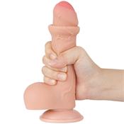 Sliding Skin Dual Layer Dildo 7"