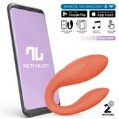 Couple Toy with App Flexible Silicone Salmon