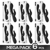 Pack de 6 Noir Vibrador Silicona Liquida Inyectada 2 Motores USB