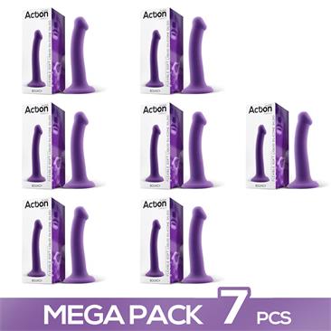 Pack 6+1 Bouncy 6.5" Flex Liquid Silicone Dildo P