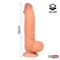 Sliding Sking Dual Layer Dildo 8.70" Flesh