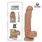 Dildo Dual Layer Silicone 8" Flesh