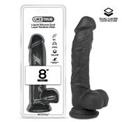 Dildo Realista Silicona Líquida Dual Layer 8" Negra