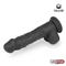 Dildo Dual Layer Silicone 8" Black