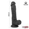 Dildo Dual Layer Silicone 8" Black