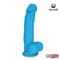 Dildo Dual Layer Silicone 8" Blue