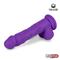 Dildo Dual Layer Silicone 8" Purple