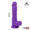 Dildo Dual Layer Silicone 8" Purple