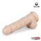 Dildo Dual Layer Silicone 8.25" White