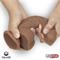 Dildo Dual Layer Silicone 8.25" Brown