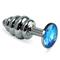 Silver Spiral Plug-Blue