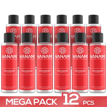 Pack 12 Nanami Strawberry Hot Oil Massage 100 ml 0