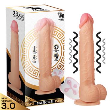 Marcus Realistic Vibrating Dildo with Remote Silic