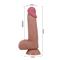 Sliding skin realistic dildo brown 20.6 cm CL30