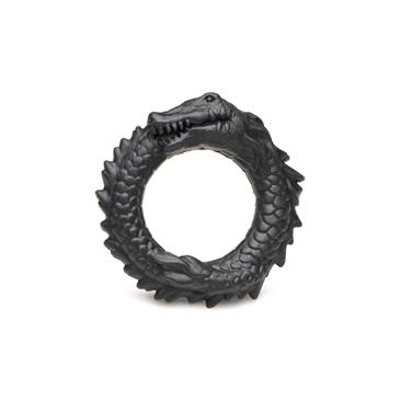 Black Caiman Silicone Cock Ring Black