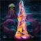 Enchanting Rainbow Glass Dildo Yellow &amp