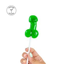 Penis Shaped Lollipop Mojito Flavor with Alcohol