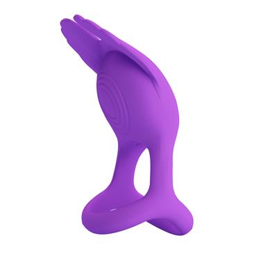 Silas Vibrating Penis Ring Purple CL80