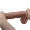 Sliding skin realistic dildo brown 26cm CL22