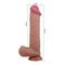 Sliding skin realistic dildo brown 26cm CL22