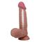 Sliding skin realistic dildo brown 21.8 cm CL30