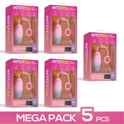 Pack de 5 Double Layer Silicone Egg with APP Pinke