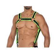 H4RNESS05 Chest Harness Neon Green One Size