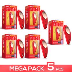 Pack 5 Vibrador de Braguita con APP Rojo