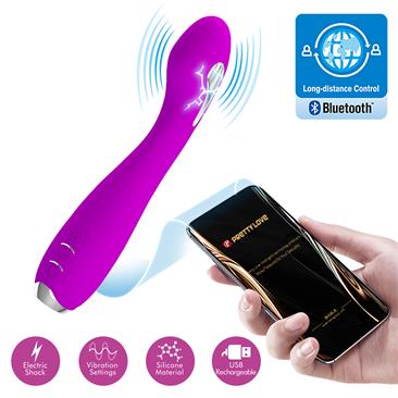 Hector Vibrador Electroshock Remote App Pink CL30