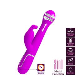 Vibrador con Thrusting y Bolas Rotatorias Dejon Rosa