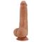 Sliding Skin Realistic Dildo Testicles Tan 25