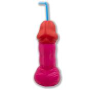 Vaso con Forma de Pene Plastico Fuscia 500 ml