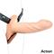 Hollow Dildo Strap-On Solid Silicone Size L Flesh