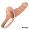 Hollow Dildo Strap-On Solid Silicone Size L Flesh