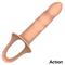 Hollow Dildo Strap-On Solid Silicone Size L Flesh