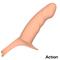 Hollow Dildo Strap-On Solid Silicone Size L Flesh