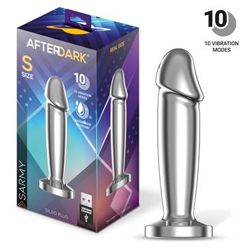 Sarmy Vibrating Dildo Plug S Size Chromed