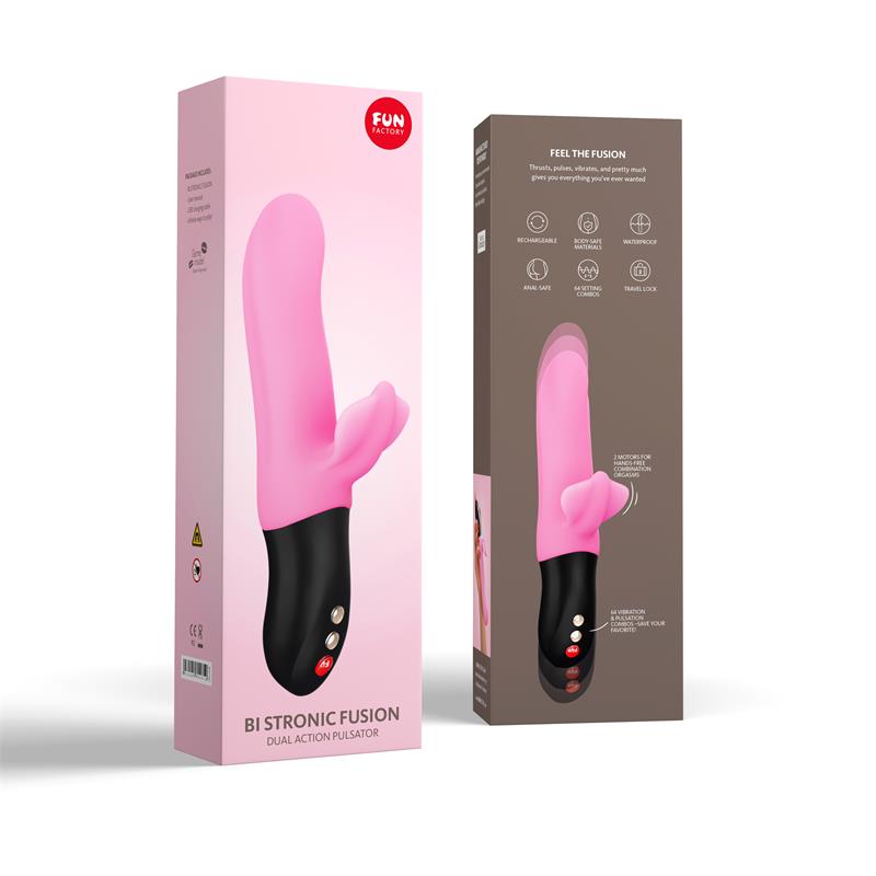 Vibrador con Empuje Bi Stronic Fusion Candy Rose