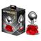 Silver Anal Plug with Red Rose S