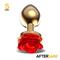 Gold Anal Plug with Red Rose S