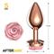 Rose Gold Anal Plug with Pink Rose S