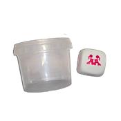 White Position Dice in a Plastic Jar for Girls