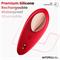 Silicone Rechargeable Panty Vibrator with App Red