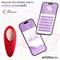 Silicone Rechargeable Panty Vibrator with App Red