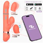 Mindy Vibrador con Anillo de Bolas Up and Down, Finger y Pulsación con APP