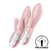 Air Pump Bunny 3 Vibe with Inflatable Function Rose