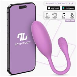 Logan Silicone Vibrating Egg with App Purple Cl.36